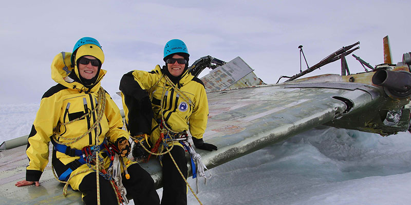Screenwriter and novelist Dr Jesse Blackadder, jointly awarded the 2018 Australian Antarctic Arts Fellowship, at the Mawson research station.