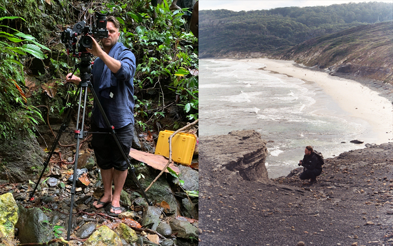 (left) David Bridie, Arare Project. (right) Keith Deverell, Tasmania. Photograph Bianca Blackhall.