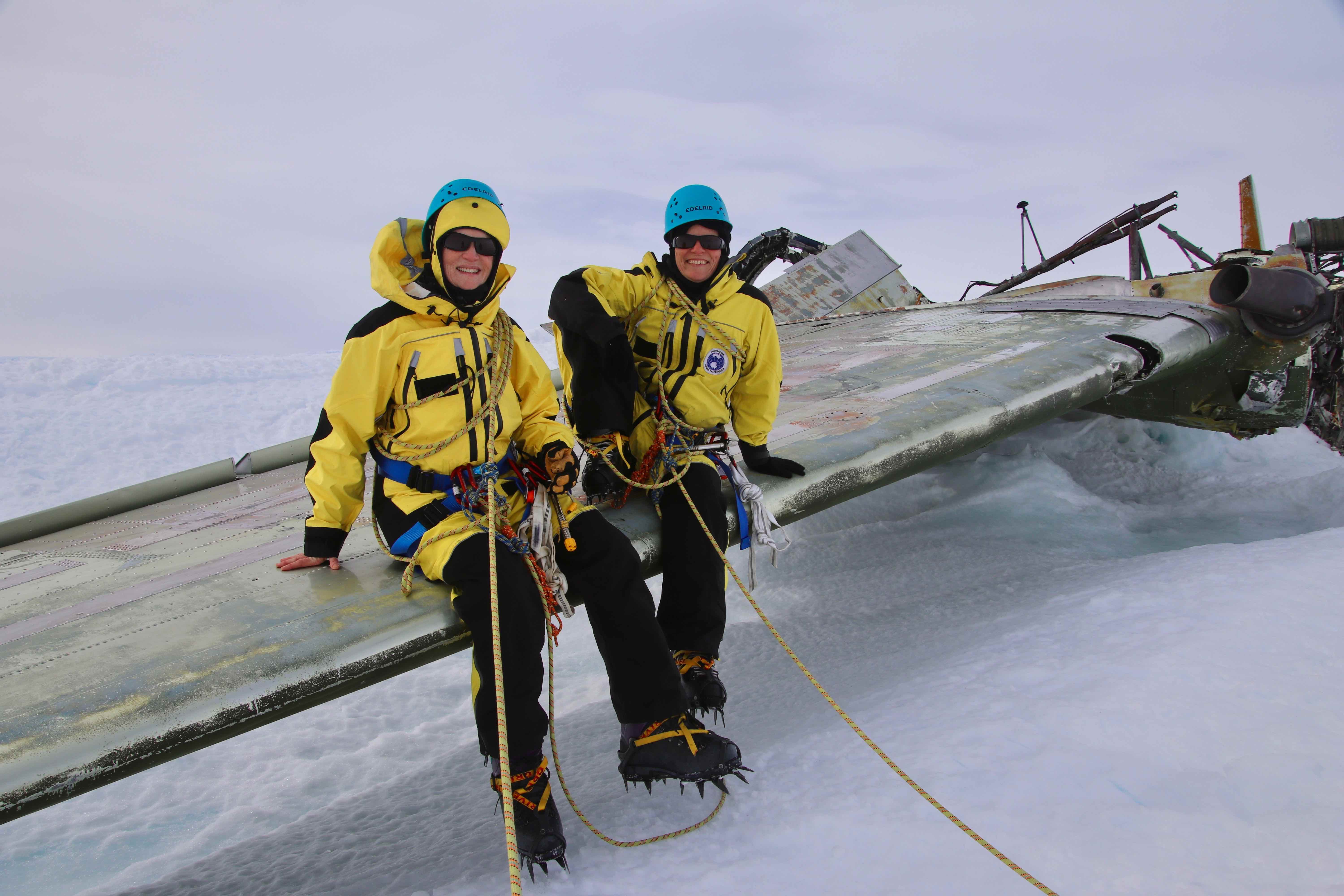 2018/19 Australian Antarctic Fellows screenwriter Jane Allen and novelist Dr Jesse Blackadder. Image courtesy Jane Allen and Jesse Blackadder.