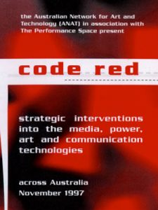 Image: CODE RED, exhibition program cover (1997)