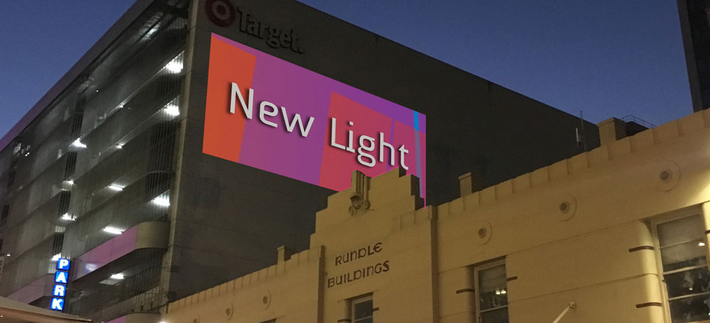 New Light screening in-situ, Rundle Street, Adelaide.