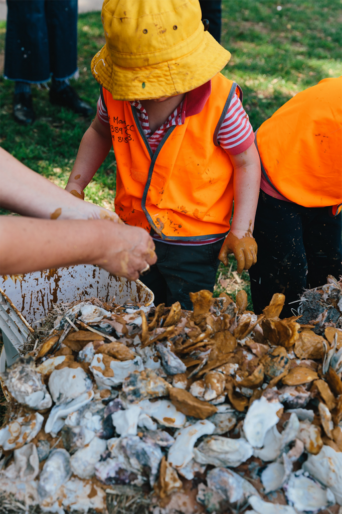 Dr Sarah Jane Moore, Building the reef, 2019 ANAT on Country resident, UNSW Quad.